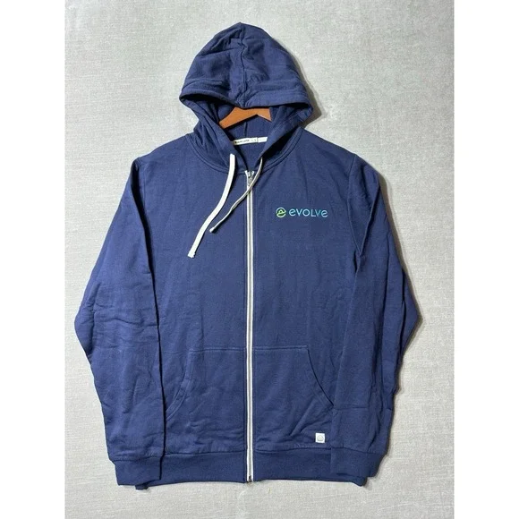 NWOT Marine Layer Afternoon Full Zip Hoodie Mens Large Navy Blue Sweatshirt - Picture 2 of 8